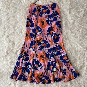 Daba Retro Floral Print Long Mermaid Skirt